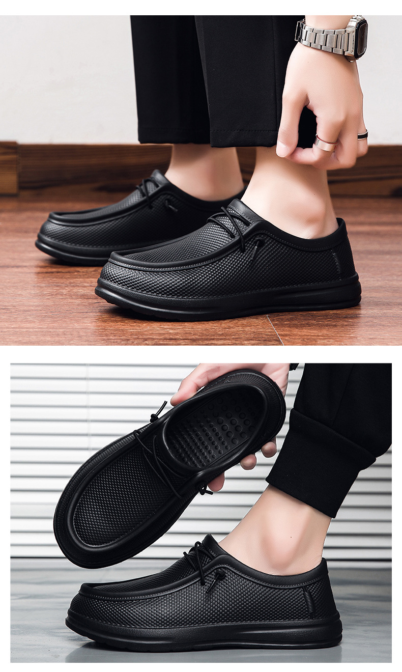 Xiyin's Popular Large-size Lightweight Leather For Men, Oil-resistant And Slip-resistant Chef Shoes, Cross-border_vogvips.com