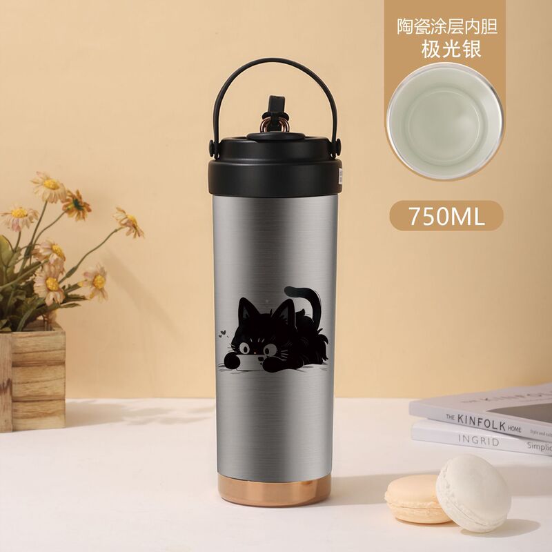 越境大容量双飲陶磁器内胆保温カップ大容量学生携帯車載コーヒーカップ随行コップ|undefined