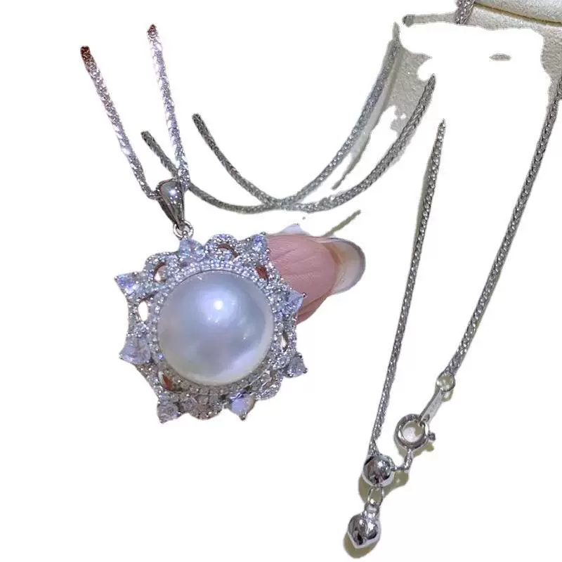Аксессуары, подвеска из жемчуга, длинный свитер, ожерелье ручной работы, S925, образец серебра 925