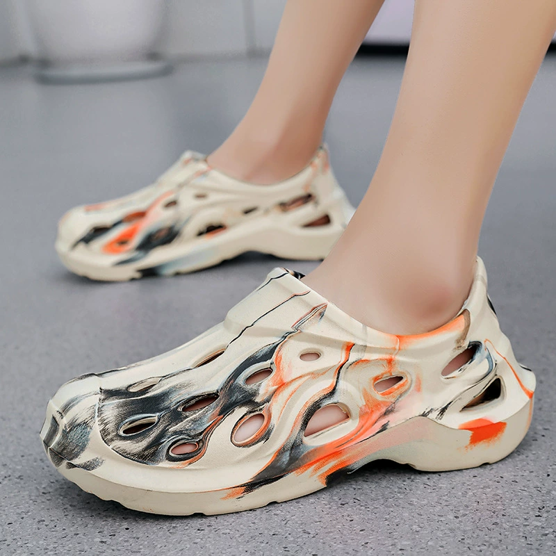 Камуфляжные кроссовки для мужчин 2025 летняя обувь для улицы граффити кокос толстая подошва пляжная обувь оптом дропшиппинг