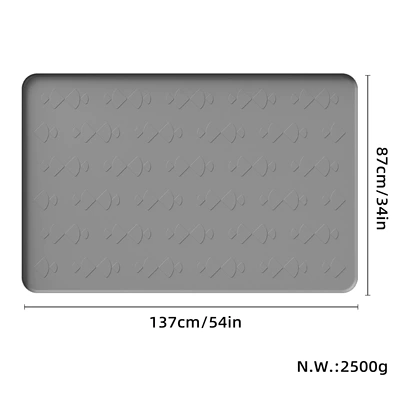 54*34in large size car repair oil leak-proof mat, waterproof silicone easy-to-clean garage floor protection mat (Anti-slip mat) - 5434in