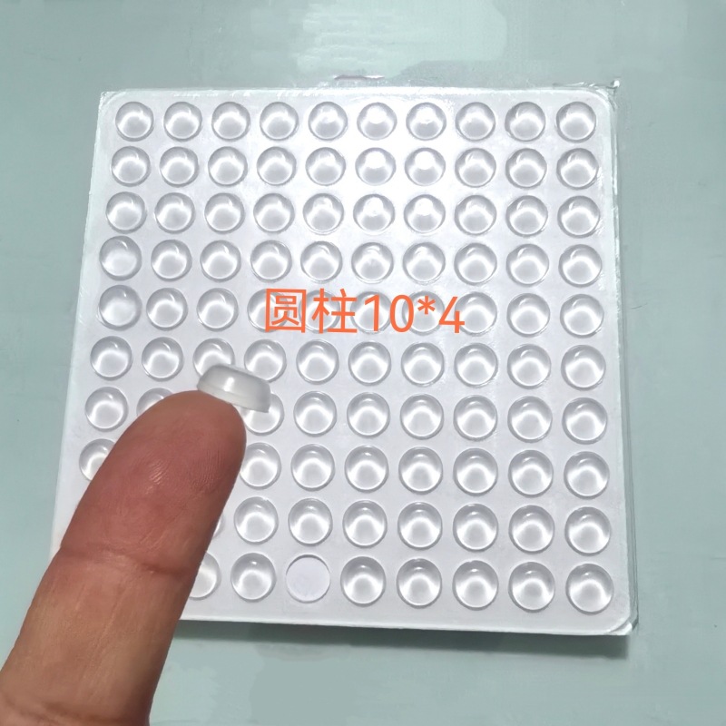 Transparent cylindrical 10*4mm; silicone, rubber