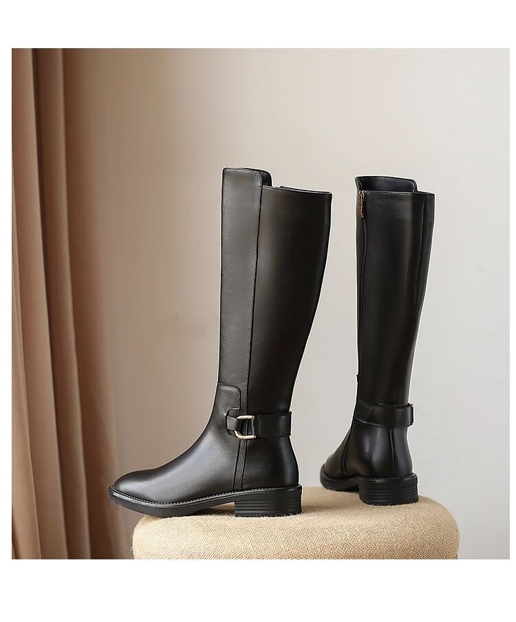 Pantofi de damă Cizme lungi Cizme cavalerești pentru femei Iarna nouă Toamnă și iarnă plus Catifea Martin Cizme până la genunchi Cizme mici_voghion.com