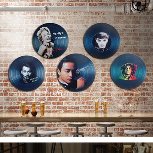 Retro Home Dining Room Living Room Bedroom Study Cafe Bar Wall Wooden Record Decoration Wall Painting Promotion