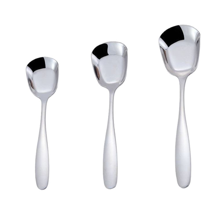 Firkantet ske i rustfrit stål til dessert is og yoghurt_voghion.com