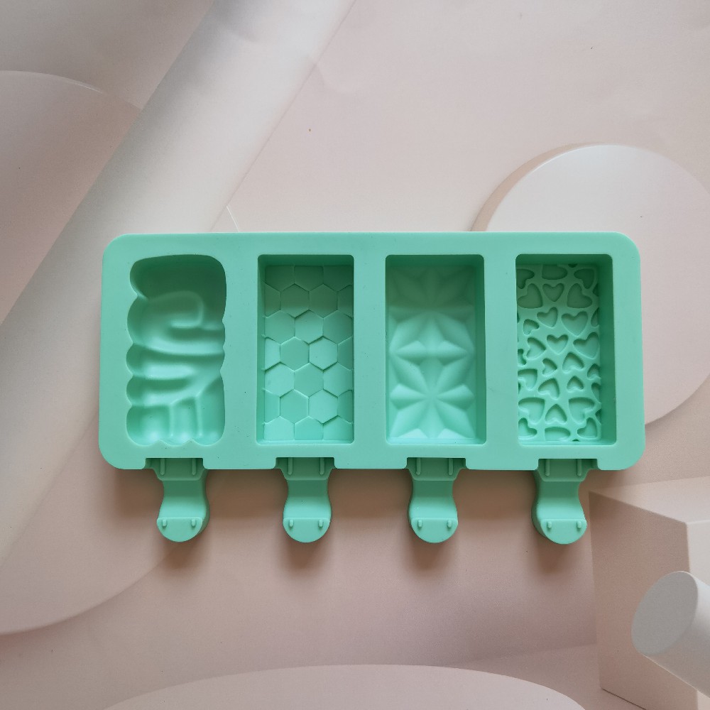 4 Lian Love Crystal Ice Cream 269 Helado Molde de silicona Postre Paletas de hielo Hacer suministros para fiestas de verano