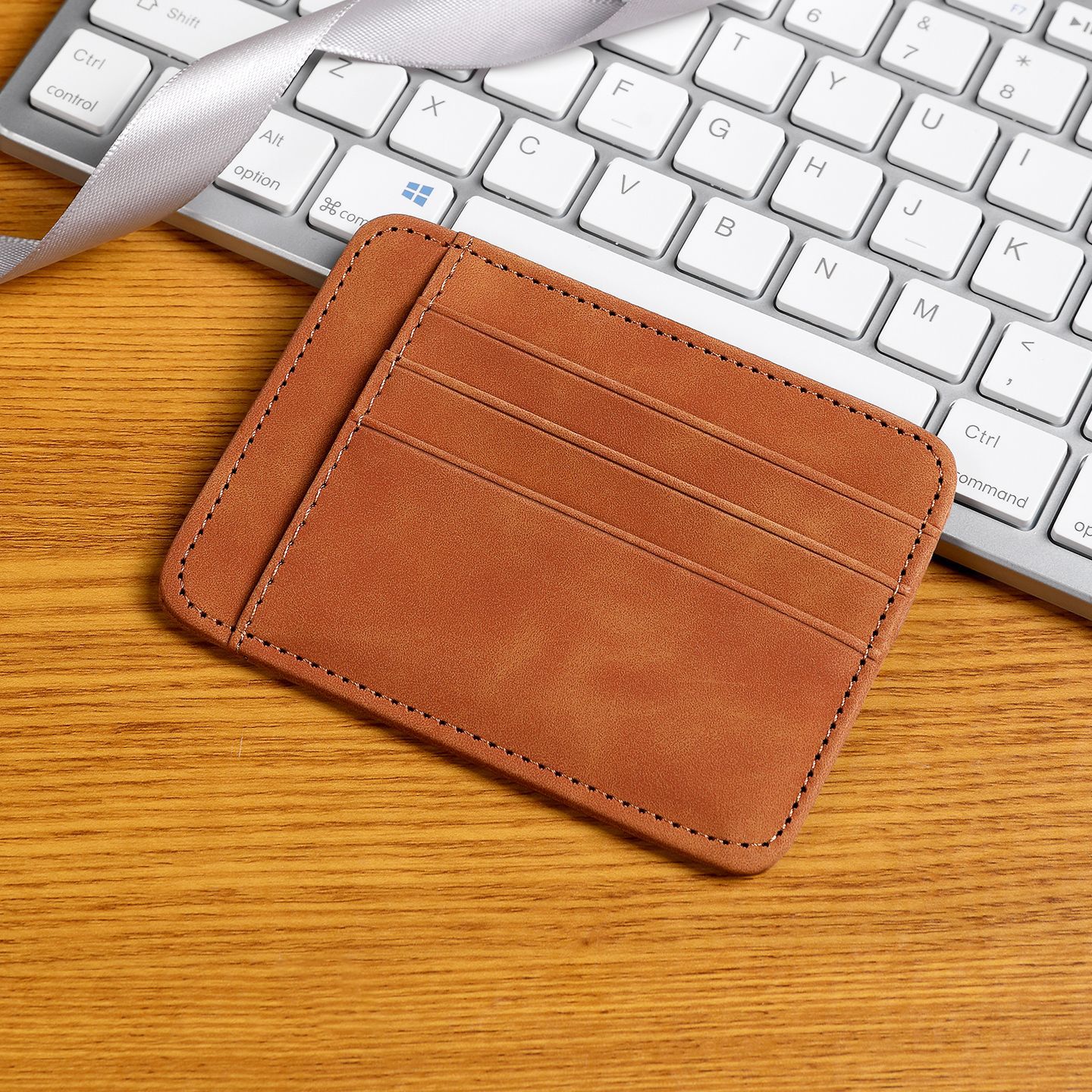 Bolsa de tarjetas de alta calidad, bolsa de tarjetas de alta calidad, bolsa de tarjetas de alta capacidad, bolsa de tarjetas de cuero de imitación de pu, delgada y compacta