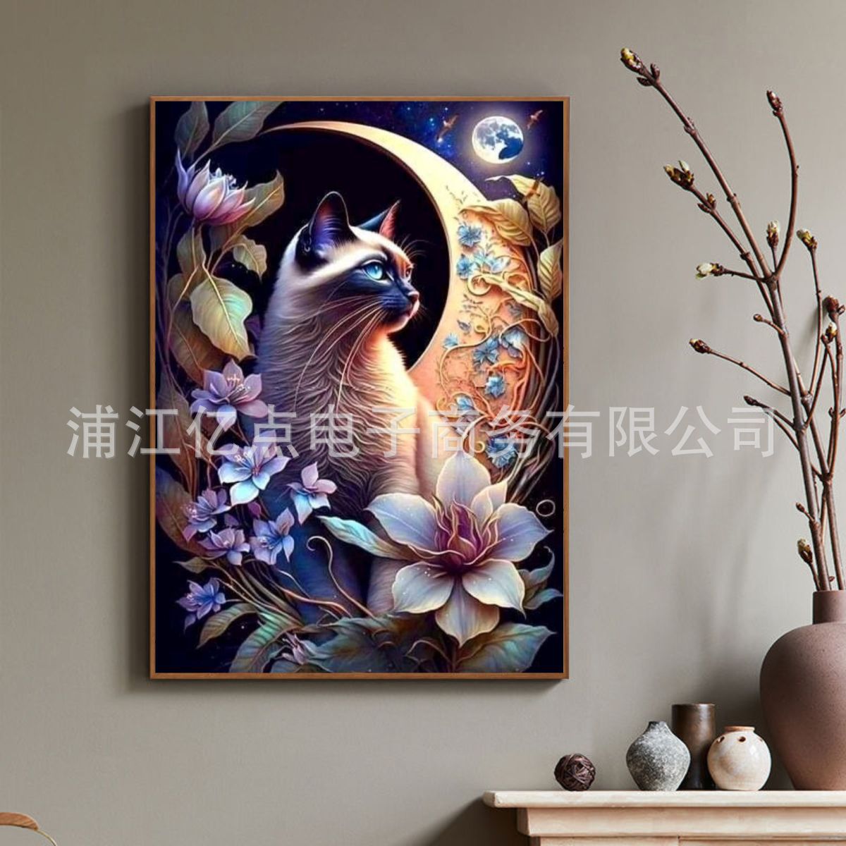 Nueva pintura de diamante 5D transfronteriza con marco DIY hecho a mano pegajoso diamante pintura sala de estar pintura decorativa punto diamante pintura fábrica al por mayor