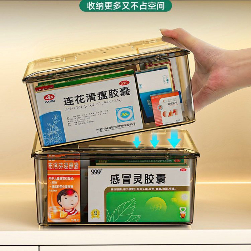大容量ボックスファミリーメディスンボックス大型フリップトップ引き出しオーガナイザーキャビネット家庭用収納ボックス|undefined