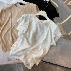 チャオ級おすすめ! 目を閉じて入る ~ 雨露tシャツの女性は通気性のある筋肉感の上着を着ます。