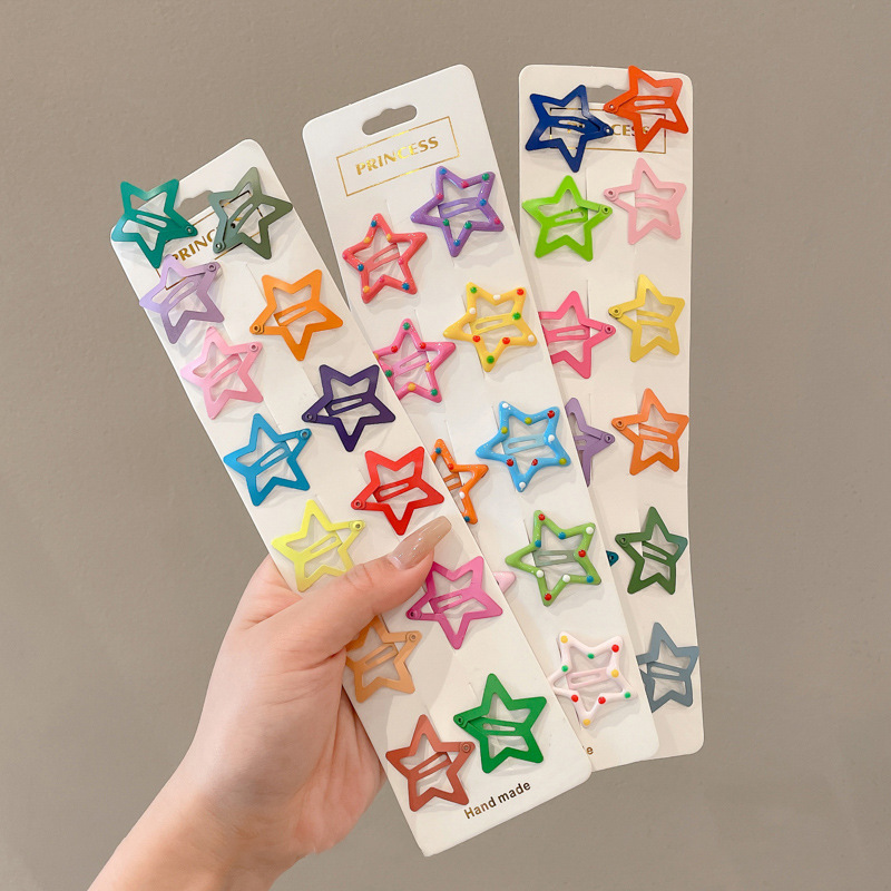 Linda estrella y2g horquilla hembra clip lateral flequillo BB clip horquilla para niños dopamina clip de color tocado