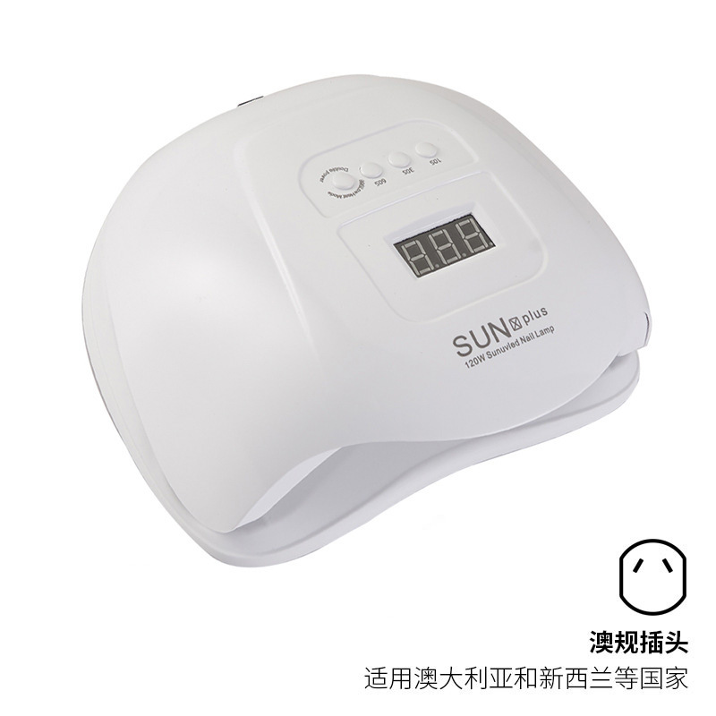 Sunxplus lámpara de uñas 120W de alta potencia de secado rápido máquina de fototerapia de uñas lámpara de fototerapia inteligente de cuatro bloques transfronteriza al por mayor