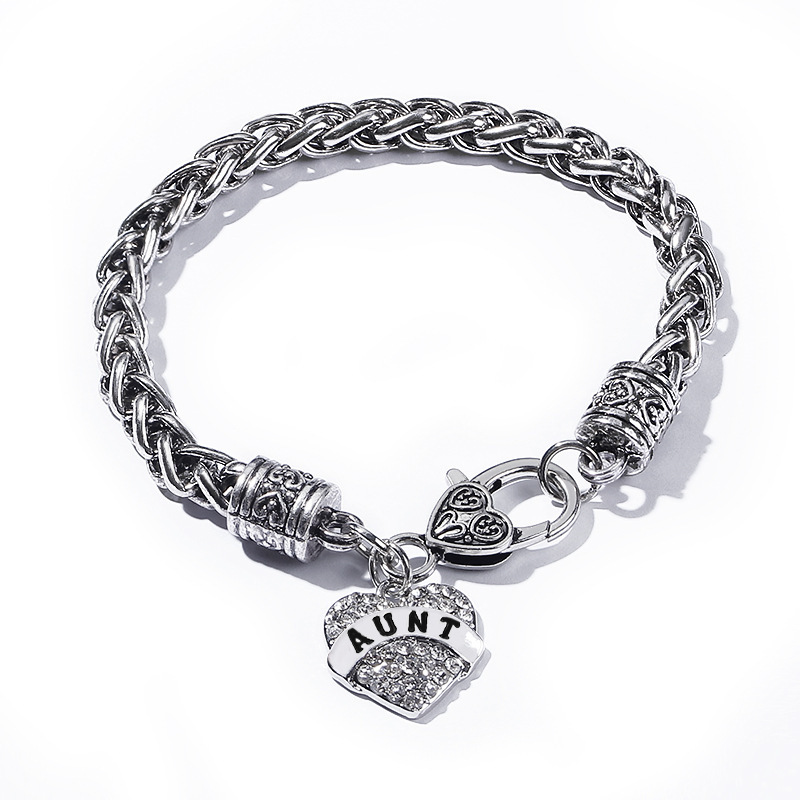 32g Weight Zircon Inlay Material Bracelets Classification 1 Piece Quantity 1 Piece Fashion Heart Shape Alloy Inlay Zircon Unisex Bracelets