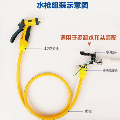 Pipe Watering Tool Car Washing Artifact: High pressure car wash water gun