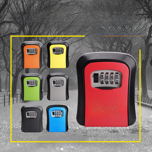 Decoration password key box construction site password box cat eye door mirror key holder password lock box homestay entrance key box