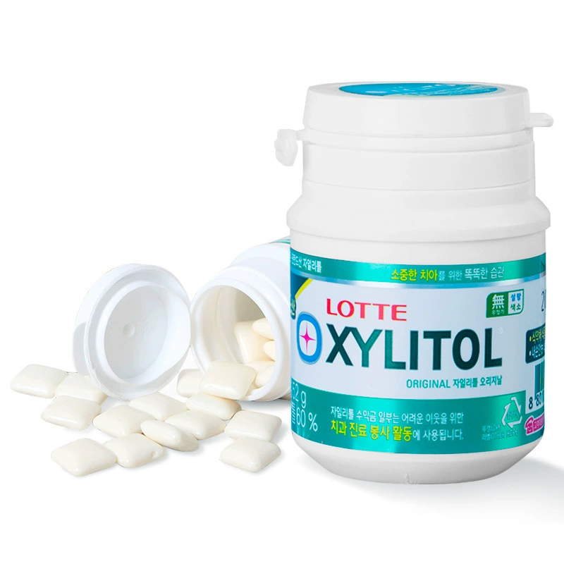 Южная Корея импортные закуски Letian в бутылках ксилоловая жевательная резинка со вкусом мяты свежее дыхание в бутылках 52 г * 24 бочки