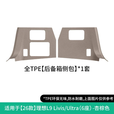 Livis/Ultra Car, Special-Purpose Eco-Friendly Tpe | Modelə uyğun ayaqaltı - 26-ideal-l9-livisultra-trunk-side-bags-apricot-brown
