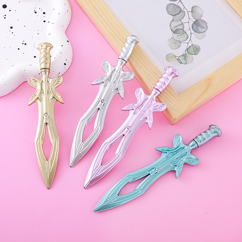 Pluma de góner de espada de mariposa creativa papelería linda estudiante premio regalo herramienta de escritura pluma de agua pluma de firma de oficina