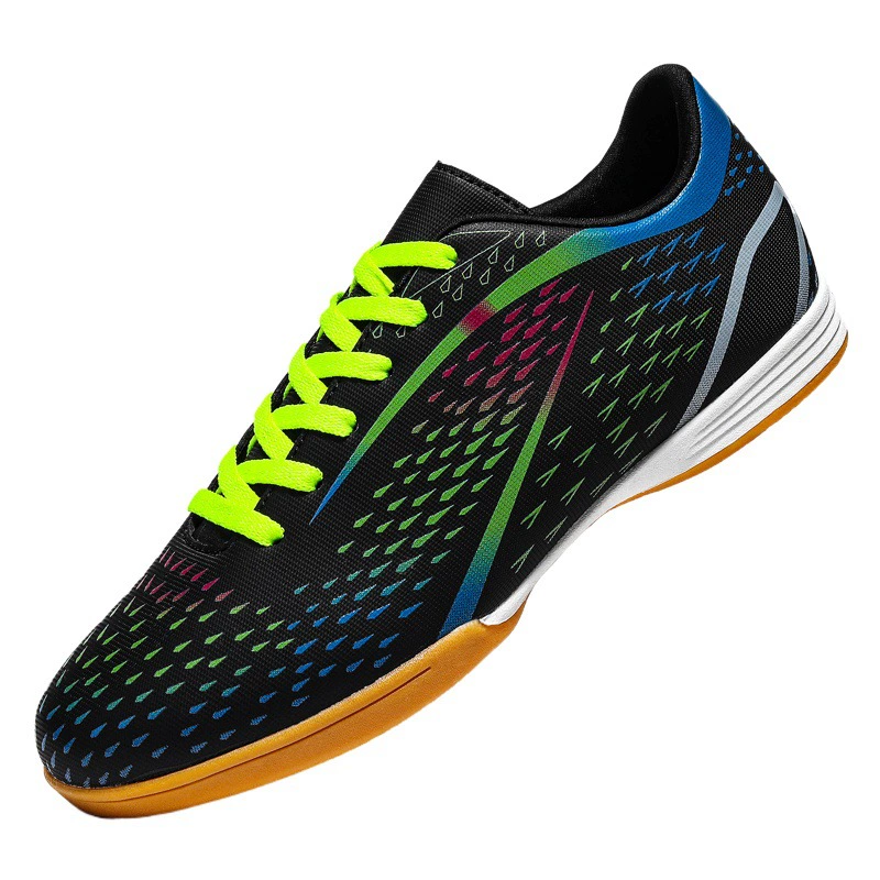 Трансграничные футбольные бутсы IC в помещении пять-а-стороны мальчиков и девочек с плоским дном с твердым дном из говядины с противоскользящим дном, тренировочная обувь для соревнований