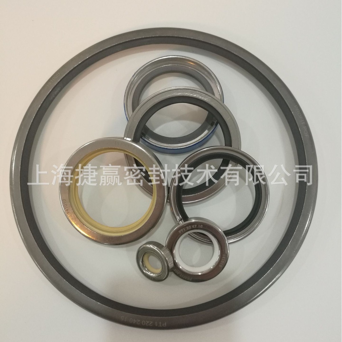 专业供应标准件油缸密封圈(四氟+铜粉+丁腈橡胶) 骨架油封 密封件