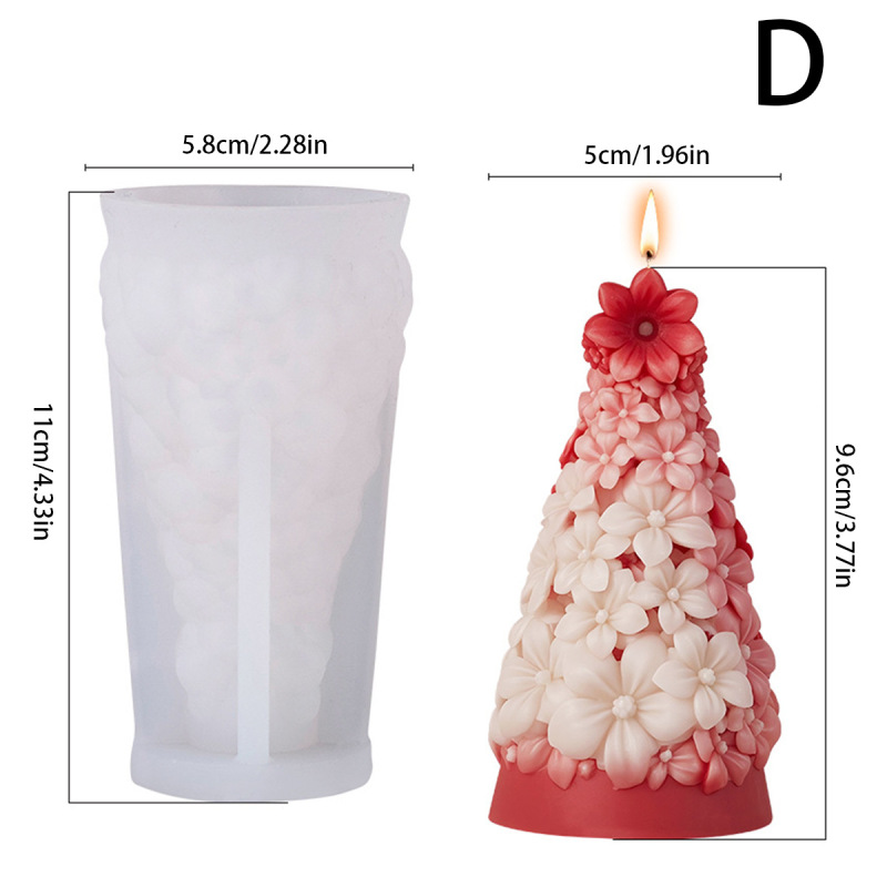 现货圣诞树系列蜡烛硅胶模具 DIY 石膏肥皂树脂慕斯蛋糕装饰摆件|undefined