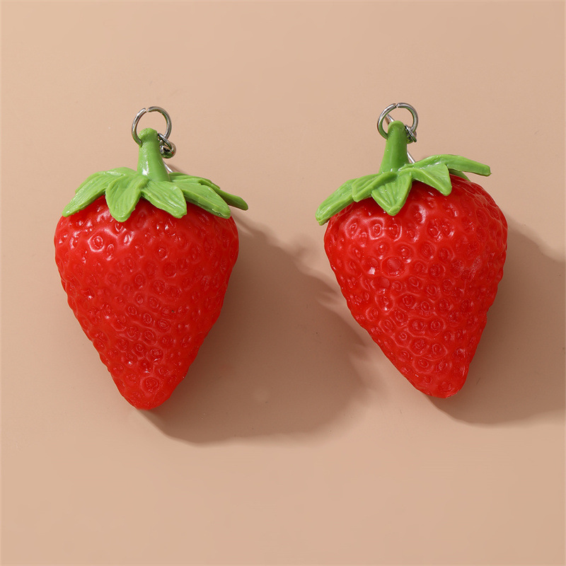 1 Pair Cute Sugar Gourd Carrot Strawberry Plastic Ear Hook display picture 8