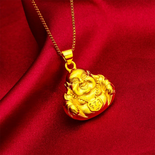 【福字】Buddha Solid Pendant Frosted Style