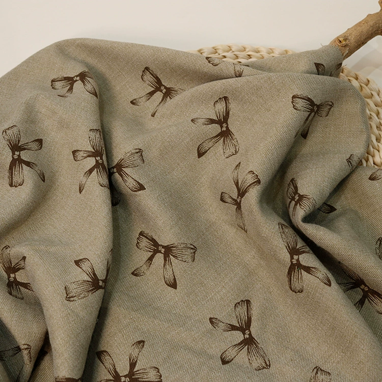 Fashionable bamboo cloth with bow, Korean style, simple and elegant design, children's clothing
