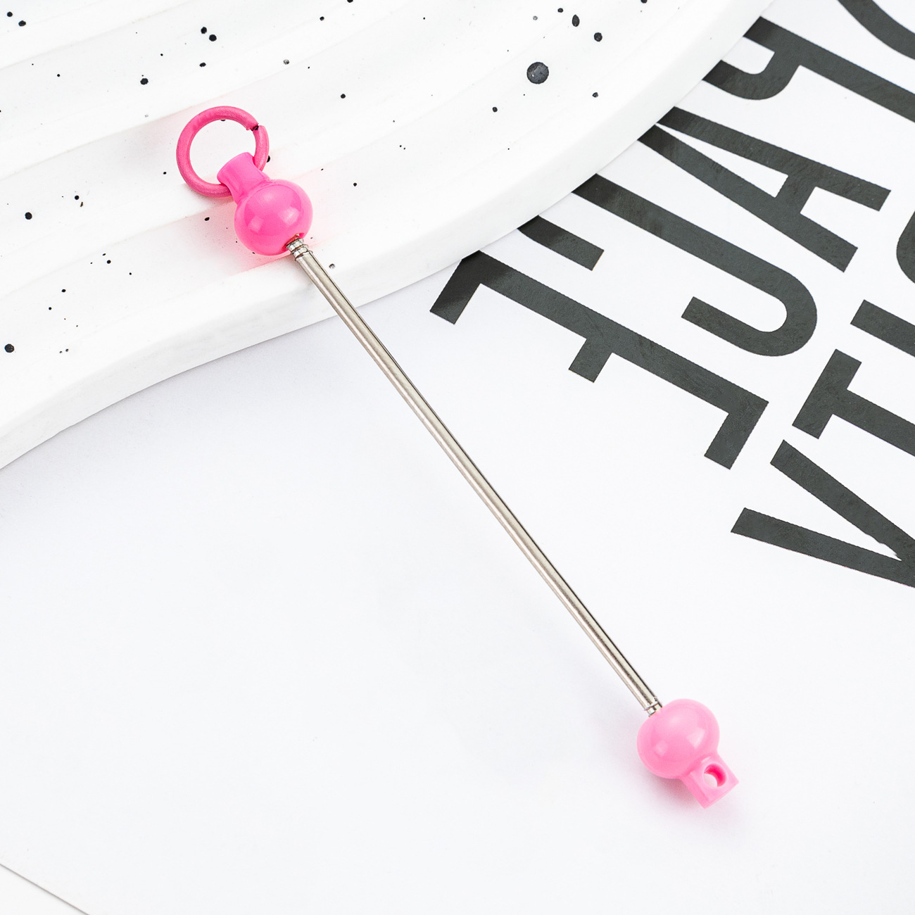 Nuevo DIY de cuentas hechas a mano bastón de cuentas creativo llavero de cuentas accesorios colgante cremallera decoración de cuentas