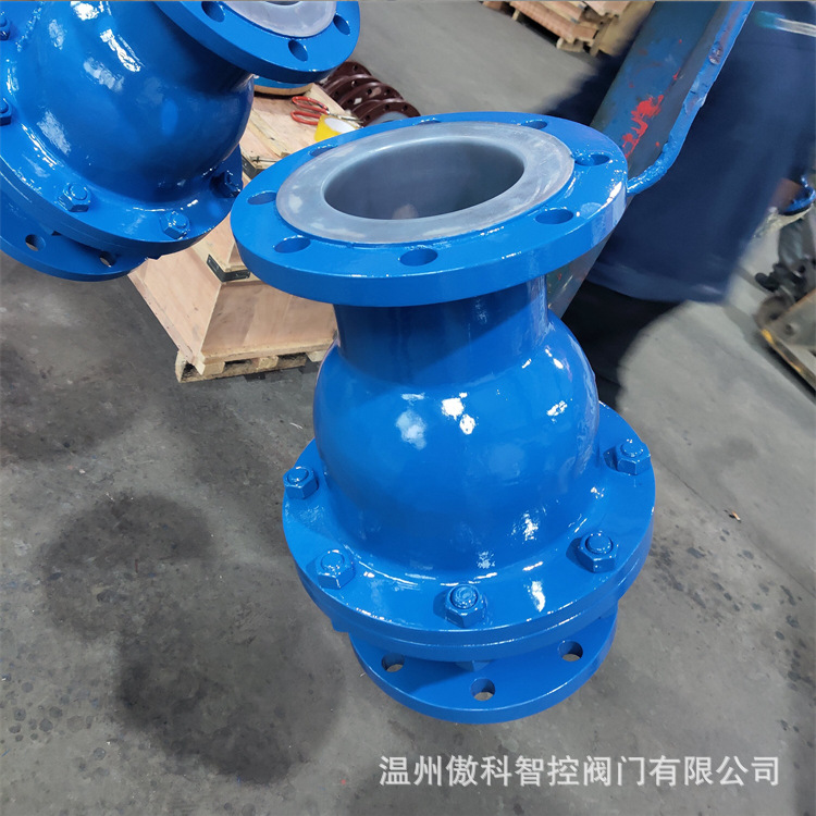 立式球形衬氟止回阀 H40F46-16 DN300  全衬氟浮球式法兰止回阀