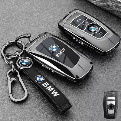 Special Bmw Key Cover 3 Series Car key bag - vinyl-bmw-model-b-piano-black-rope-buckle