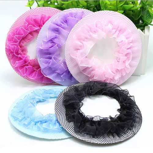 Hair net female summer art exam dance net pocket head flower professional flight attendant hair bun children's ball hair bun hair device headwear