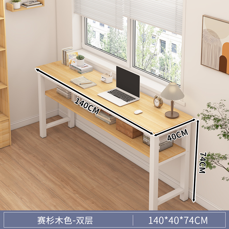 Mesa larga simple y estrecha para el hogar, escritorio de dormitorio, escritorio de estudio, escritorio de escritorio de escritorio simple