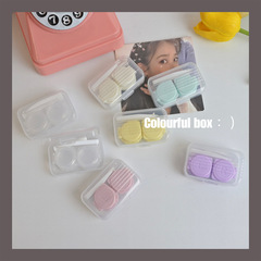 ins like fish transparent simple candy color compact contact lens box companion box portable contact lens care box