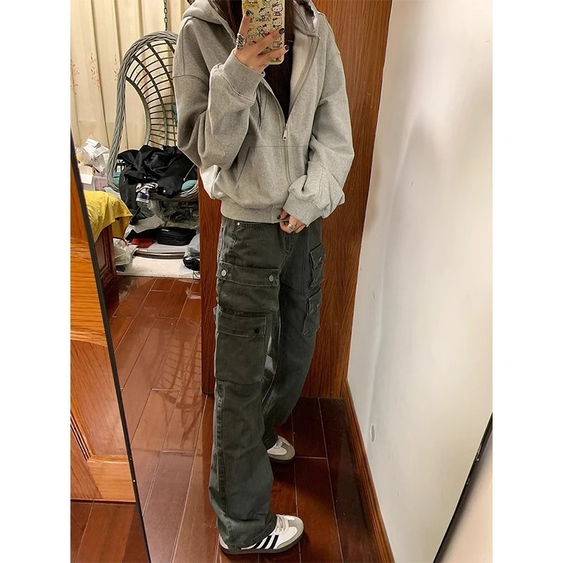 藏青色外套女款春秋短款上衣连帽卫衣棒球服开秋穿搭2025新款秋装|undefined