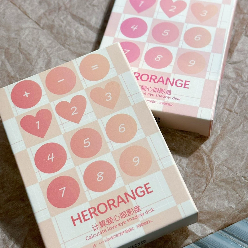 HERORANGE Посчитай любовь тени палетка двенадцать цветов матовый жемчужный светлый пудра не летающая пудра земляной цвет тени для век