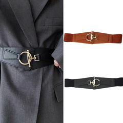 Ladies' Waistband Fashion Stretch Wide Belt Simple and Versatile Matching Dress Pants Decorative Canvas Waist Cover