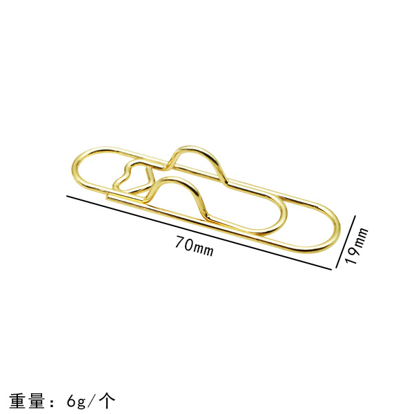 Clip de bolígrafo con forma de corazón colorido transfronterizo, clip de metal multifuncional creativo para cuaderno, portalápices portátil, accesorio para cuaderno, artículo de papelería.