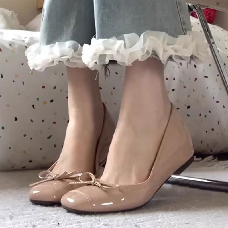 5cm Height-Increasing Soft-Soled 2026 Bowknot Square-Toe Single Shoes for Women, Suitable for Commuting and Outdoor Wear, Comfortable Ballet Shoes 5cm Height-Increasing Soft-Soled 2026 Bowknot Square-Toe Single Shoes for Women, Suitable for Commuting and Outdoor Wear, Comfortable Ballet Shoes