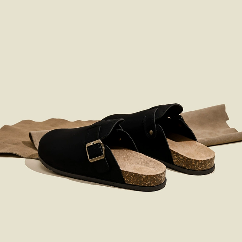 Слипоны Birkenstock для женщин, полупальцевые сабо с нескользящей толстой подошвой