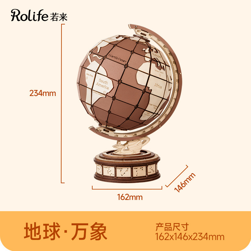 Ruo Zhi Ruo Lai Creating Collection Sakura Tour Diy Cottage Puzzle Model 3D Toy ensamblado a mano tridimensional Regalo