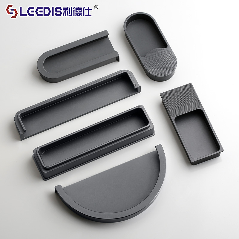 Manufacturer's direct sales minimalist embedded slot invisible handle modern wardrobe cabinet door handle hidden installed sliding door fastener
