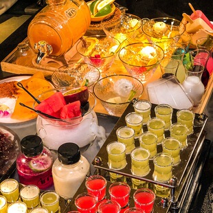 二麻酒馆酒具国潮中式酒吧彩虹斗酒架 醉三仙 网红小酒馆贰麻酒具