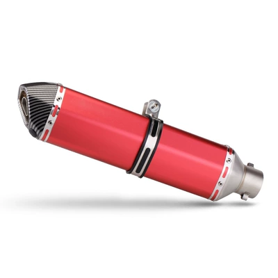Motorcycle Scooter Ghost Fire Rs100 | Motorcycle exhaust pipe - 470-slant-tail-hex-red-imitation-head