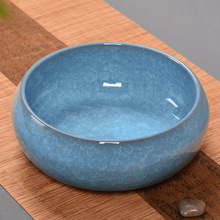 紫砂冰裂无孔水培铜钱草睡碗莲水仙黄金葛陶瓷大号圆形陶瓷花盆阳