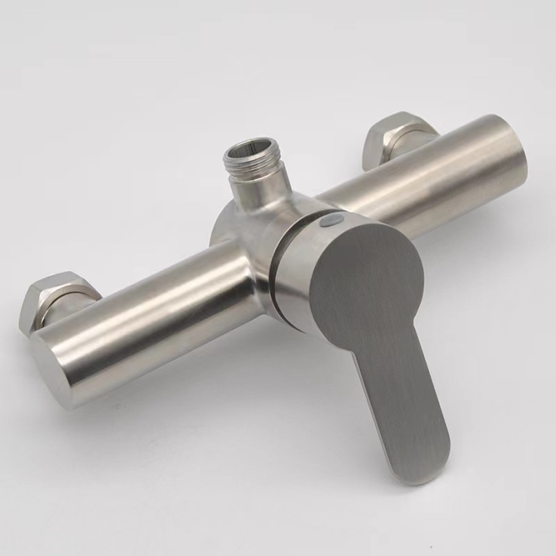304 de acero inoxidable simple de dos funciones baño ducha sola función caliente y fría válvula de mezcla grifo