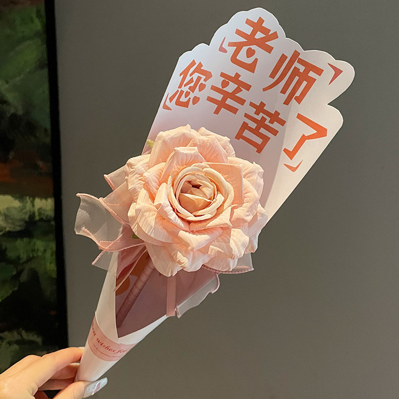 教師の日手作り DIY ギフト幼稚園女性教師のためのチューリップブーケ実用的なフラワーペン新学期ギフトペン|undefined
