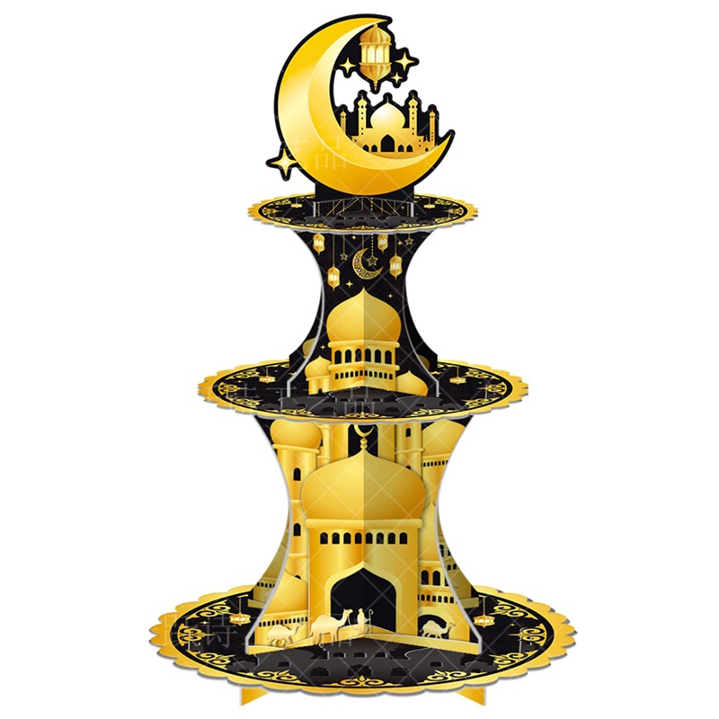 Festival DE LA Luna transfronteriza suministros de la fiesta soporte de la torta decoración del Festival de Oriente Medio Zhai postre Tabla de diseño de múltiples capas bandeja de la torta