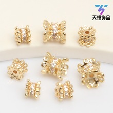14K����ɫ΢��ʯ�U���p�滨��С�U������ɢ��diy�Ʒ������l