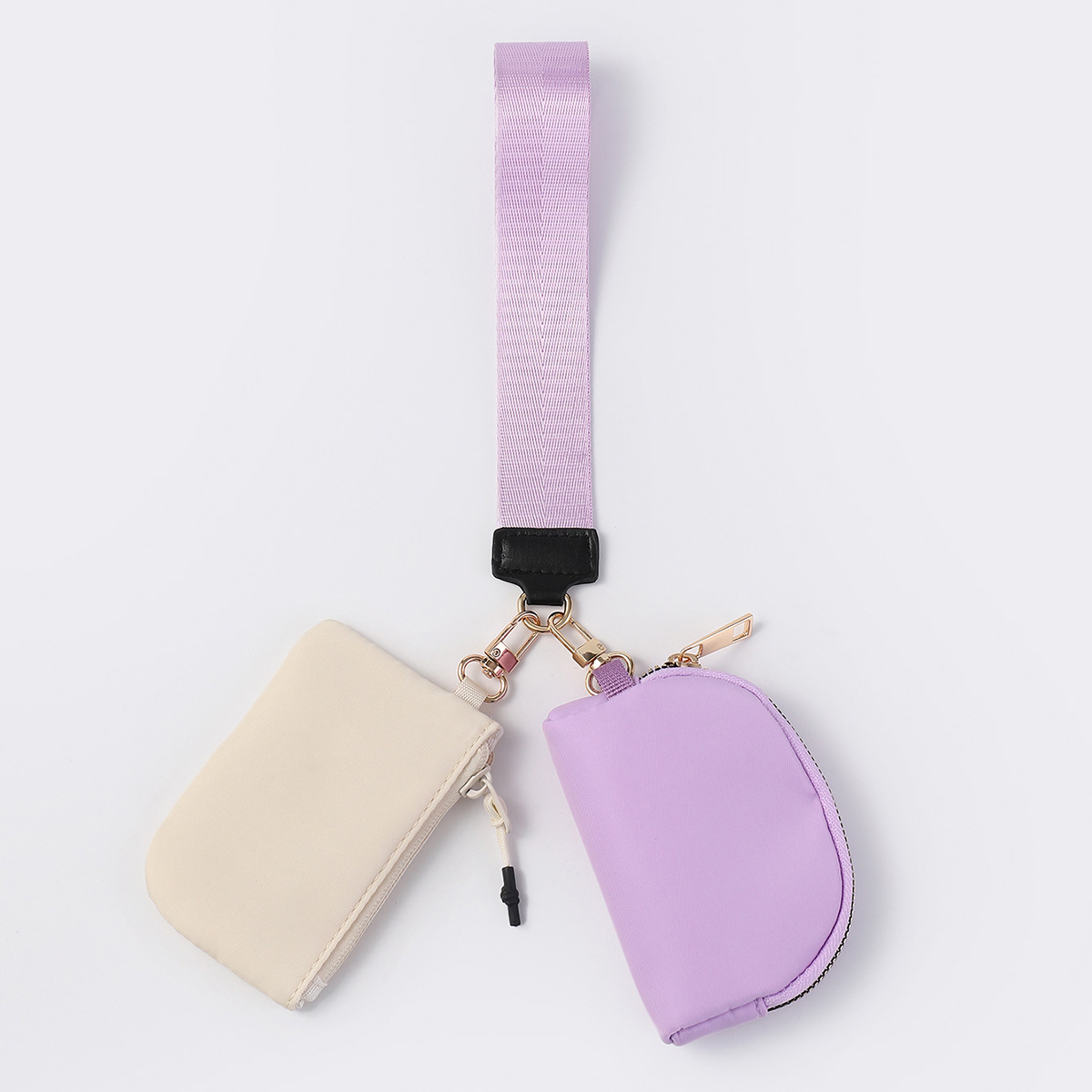 Bolso de muñeca transfronterizo LULU con el mismo estilo Mini bolso de color de moda portátil Estuche para llaves de almacenamiento impermeable de nailon